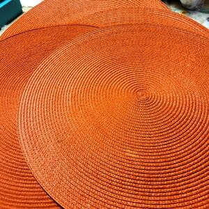 Orange- Red  Woven Placemats